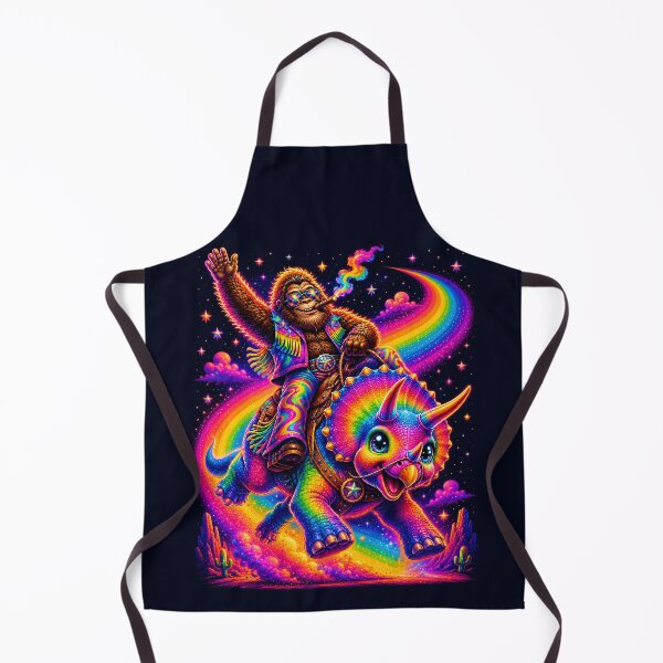Item preview, Rainbow Sasquatch Rodeo on a Triceratops designed and sold by Victor Shadehorn.