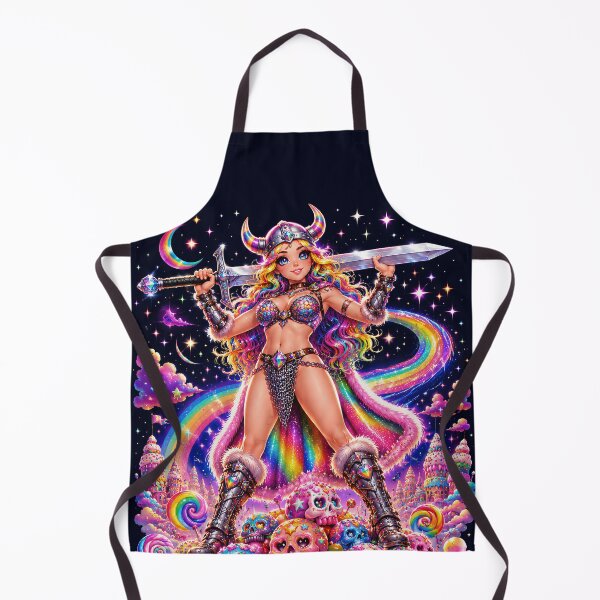 Item preview, Rainbow Valkyrie Candy Skull Warrior designed and sold by Victor Shadehorn.