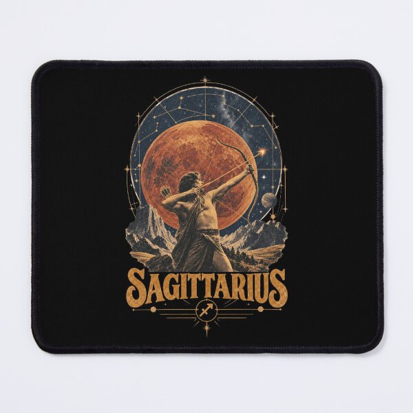 Item preview, Sagittarius Zodiac Archer Blood Moon Vintage Astrology Design designed and sold by Cary-s.