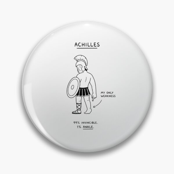 Item preview, Funny Greek Mythology Achilles Heel Humor Cartoon designed and sold by Owcomm.