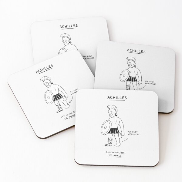 Item preview, Funny Greek Mythology Achilles Heel Humor Cartoon designed and sold by Owcomm.