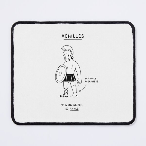 Item preview, Funny Greek Mythology Achilles Heel Humor Cartoon designed and sold by Owcomm.