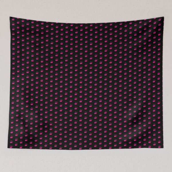 Artikelvorschau, Design mit pinkfarbenem Herz und Kirsche entworfen und verkauft von pattern-archive.