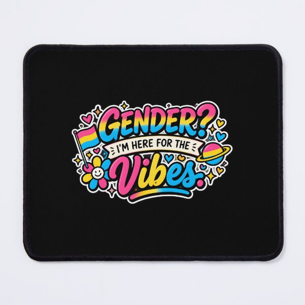 Item preview, Gender? I’m Here for the Vibes – Pansexual Pride designed and sold by Brave Little Mess Club.