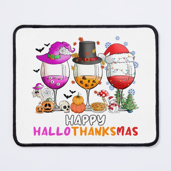 Item preview, Happy Hallothanksmas wine lover designed and sold by aponwao.