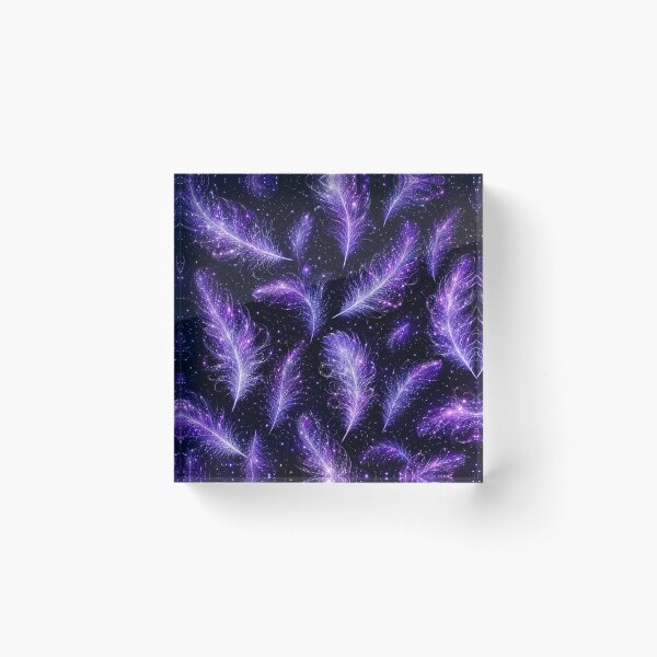 Item preview, Cosmic Purple Feathers Galaxy Starry Night Pattern designed and sold by Owcomm.