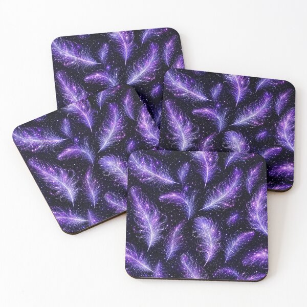 Item preview, Cosmic Purple Feathers Galaxy Starry Night Pattern designed and sold by Owcomm.