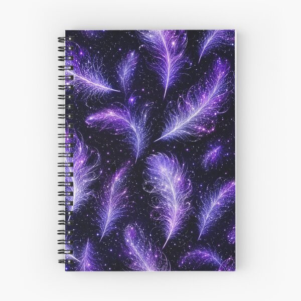 Item preview, Cosmic Purple Feathers Galaxy Starry Night Pattern designed and sold by Owcomm.