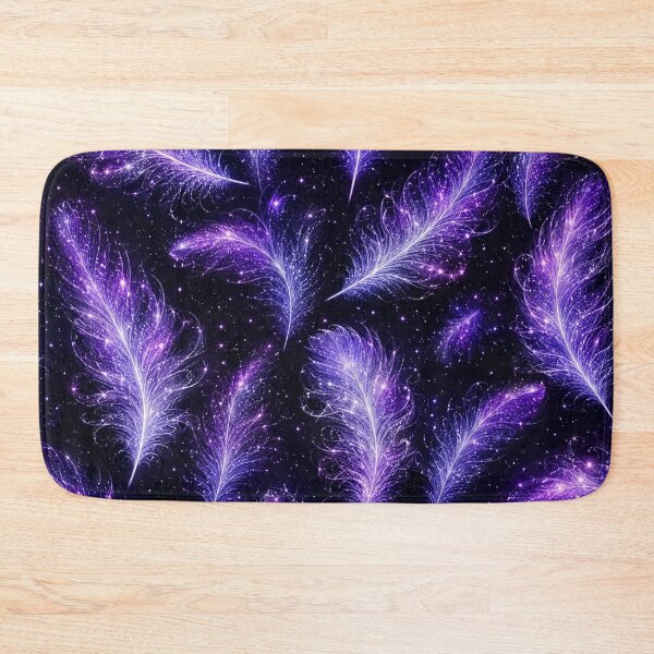 Item preview, Cosmic Purple Feathers Galaxy Starry Night Pattern designed and sold by Owcomm.