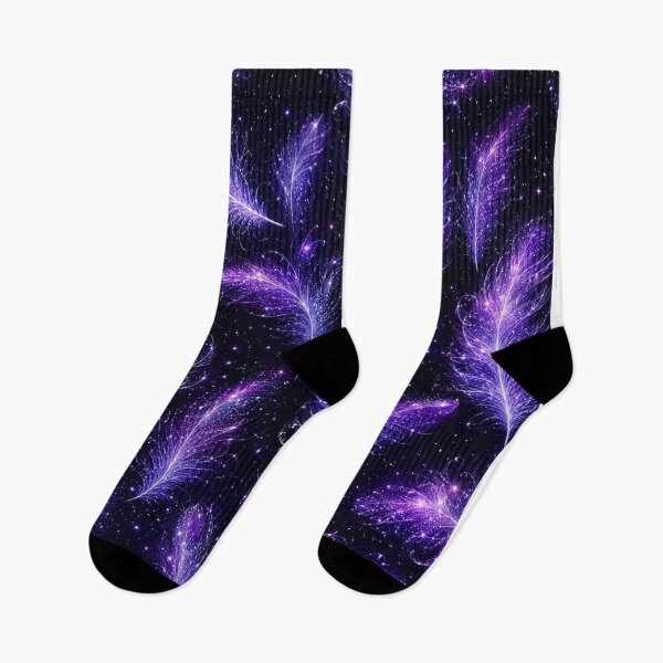 Item preview, Cosmic Purple Feathers Galaxy Starry Night Pattern designed and sold by Owcomm.