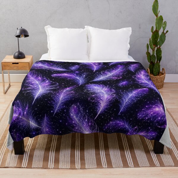 Item preview, Cosmic Purple Feathers Galaxy Starry Night Pattern designed and sold by Owcomm.
