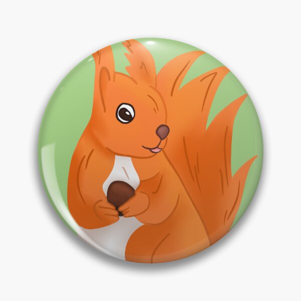 Item preview, cute red squirrel cartoon illustration designed and sold by clawinyourback.