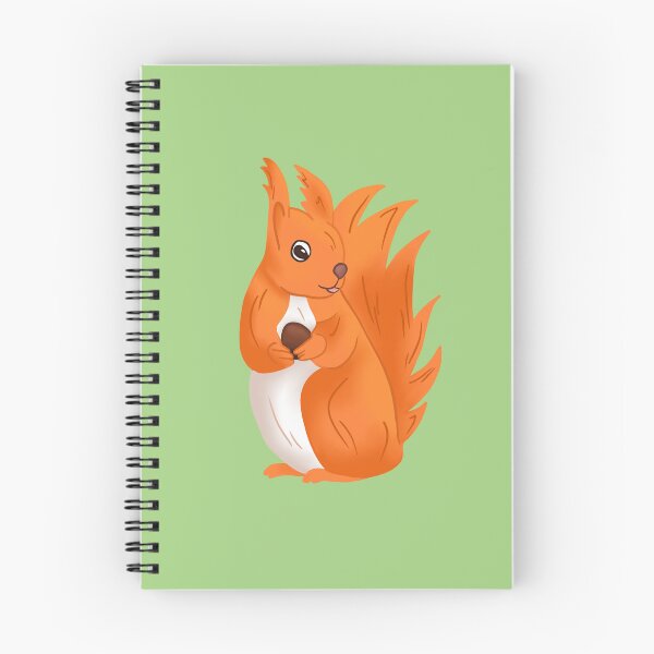 Item preview, cute red squirrel cartoon illustration designed and sold by clawinyourback.