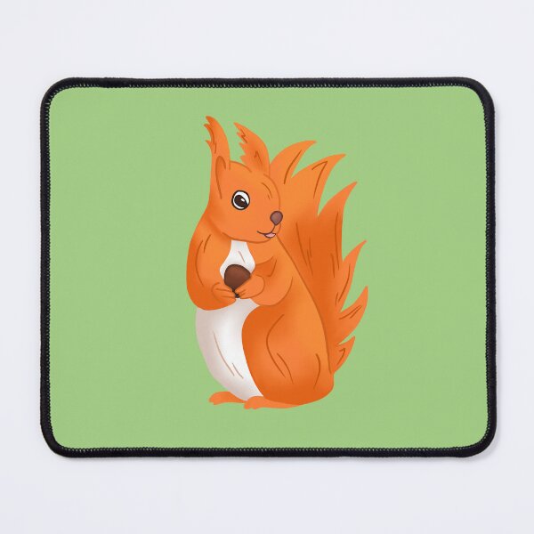 Item preview, cute red squirrel cartoon illustration designed and sold by clawinyourback.