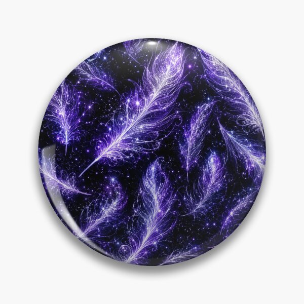 Item preview, Cosmic Purple Feathers Starry Night Pattern designed and sold by Owcomm.