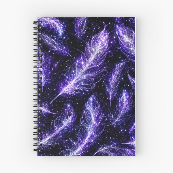 Item preview, Cosmic Purple Feathers Starry Night Pattern designed and sold by Owcomm.