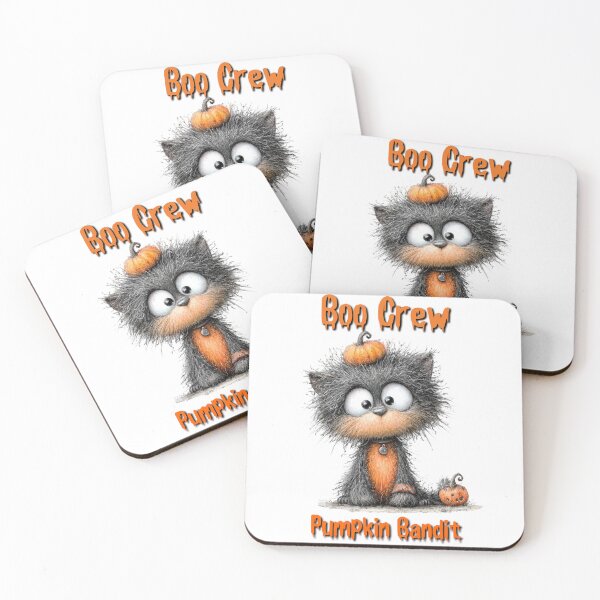 Item preview, Boo Crew – Pumpkin Bandit Cat Art designed and sold by TheAchyArtist.