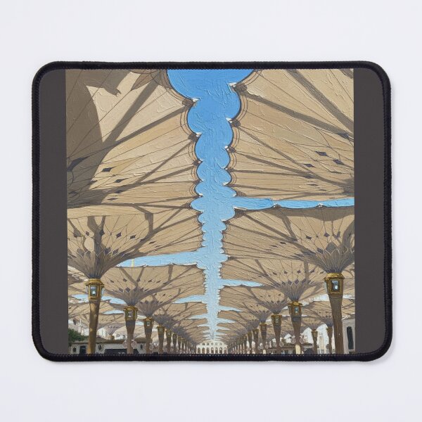 Item preview, Giant Umbrellas of Al Masjid Al Nabawi Painting designed and sold by D-Islamic.