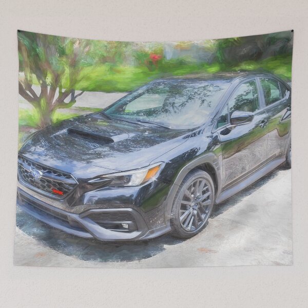 Item preview, 2026 WRX Crystal Black Silica Technical Blueprint Car Poster designed and sold by RichFrancoCars.