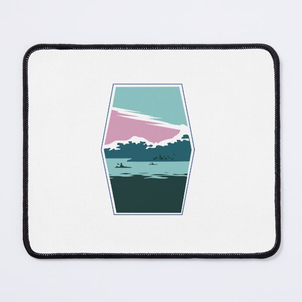 Item preview, Kayak on Calm Water Retro Badge designed and sold by Bodique.