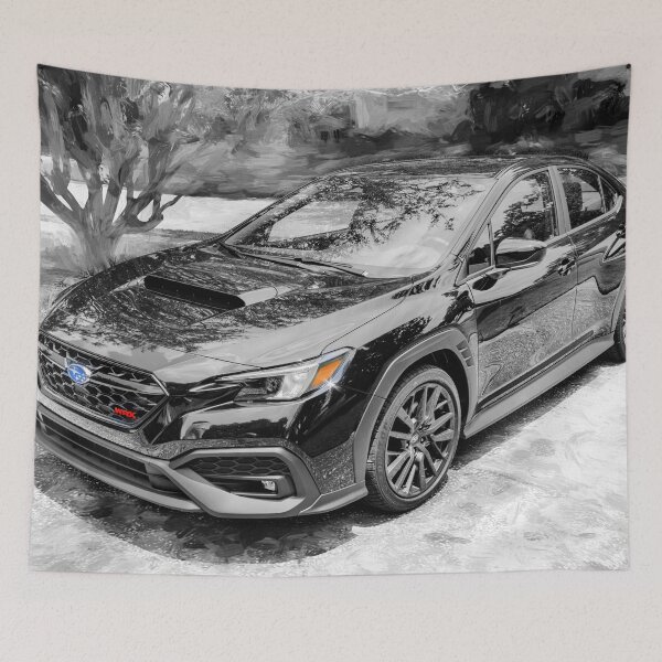 Item preview, 2026 WRX Crystal Black Silica Technical Blueprint Car Poster designed and sold by RichFrancoCars.