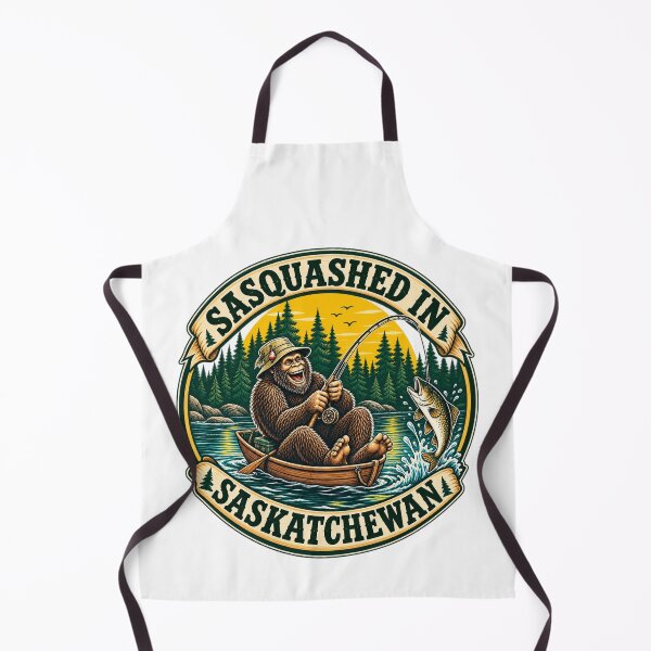 Item preview, Sasquatch squashed into a small boat fishing in Saskatchewan, Canada designed and sold by BigfeetLittlepaws.