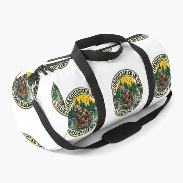 Item preview, Sasquatch squashed into a small boat fishing in Saskatchewan, Canada designed and sold by BigfeetLittlepaws.
