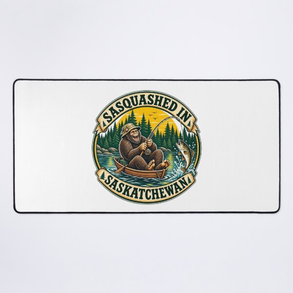 Item preview, Sasquatch squashed into a small boat fishing in Saskatchewan, Canada designed and sold by BritishDelights.