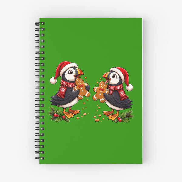 Item preview, Puffins eating Christmas cookies designed and sold by Konvero.