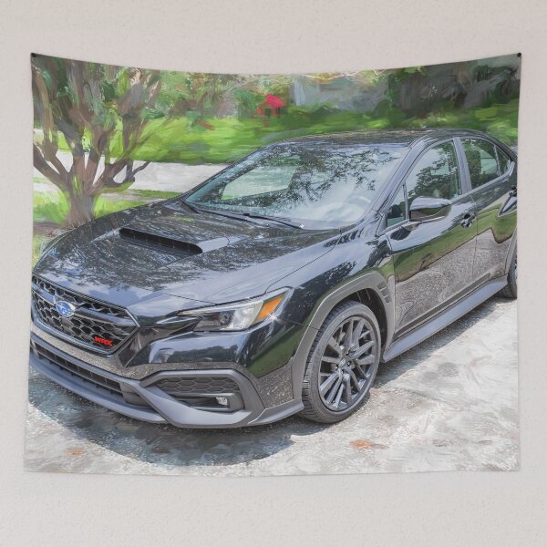 Item preview, 2026 WRX Crystal Black Silica Technical Blueprint Car Poster designed and sold by RichFrancoCars.