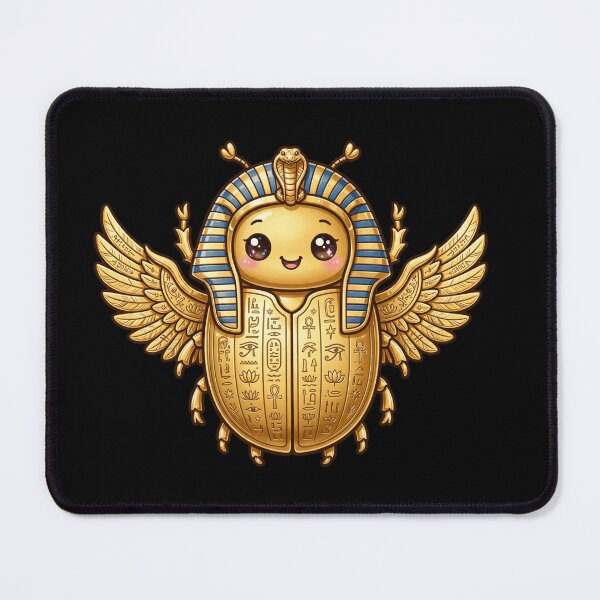 Item preview, Golden Pharaoh Scarab Beetle - Royal Egyptian King Scarab Hieroglyphs designed and sold by Fulaly.