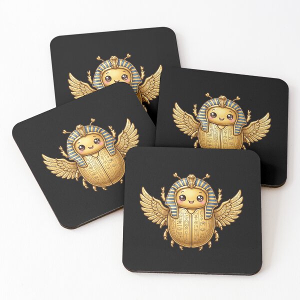 Item preview, Golden Pharaoh Scarab Beetle - Royal Egyptian King Scarab Hieroglyphs designed and sold by Fulaly.