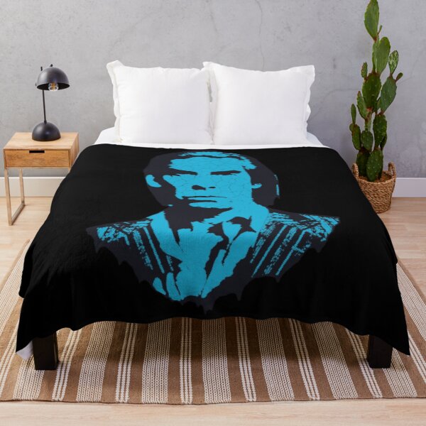 Item preview, Nick Cave Gothic Rock Cyan Distressed Halftone Portrait Art designed and sold by surmind.