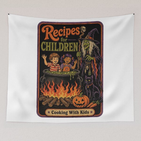 Item preview, Vintage Witch Recipes For Children Funny Halloween Dark Humor designed and sold by WolfmanProphecy.