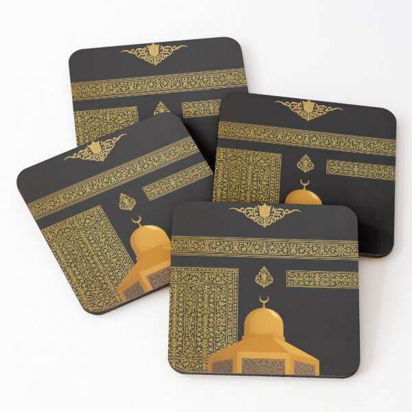 Item preview, Kaaba & Maqam Ibrahim Inspired Gold Islamic Art on Black (V.2) designed and sold by D-Islamic.