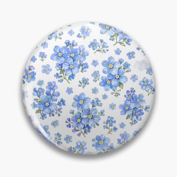 Item preview, Watercolor Blue Forget Me Not Floral Pattern designed and sold by Owcomm.