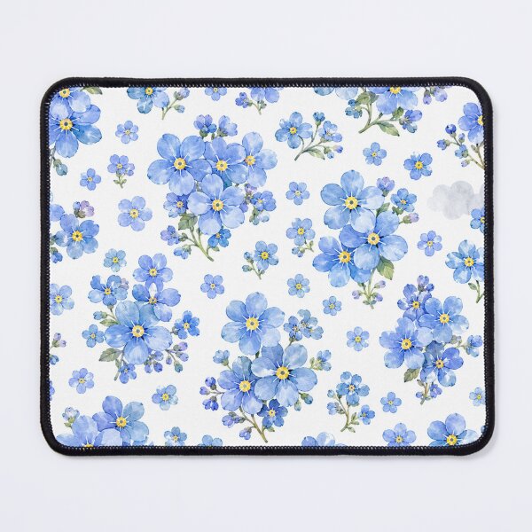Item preview, Watercolor Blue Forget Me Not Floral Pattern designed and sold by Owcomm.