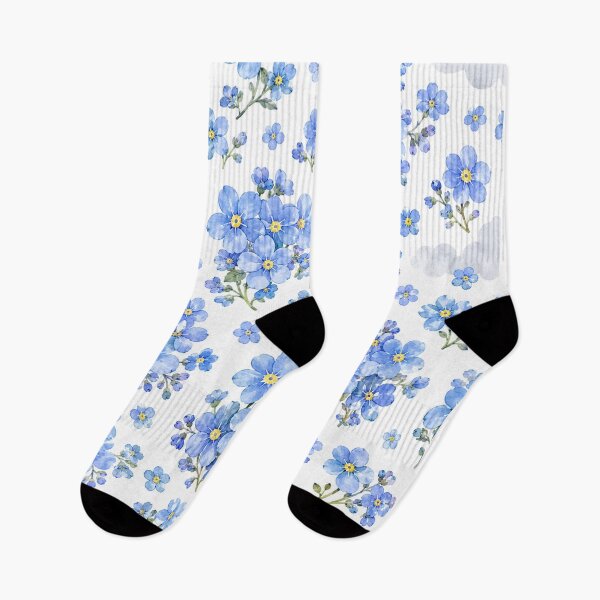 Item preview, Watercolor Blue Forget Me Not Floral Pattern designed and sold by Owcomm.