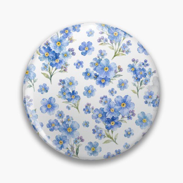 Item preview, Blue Forget Me Not Watercolor Floral Pattern designed and sold by Owcomm.