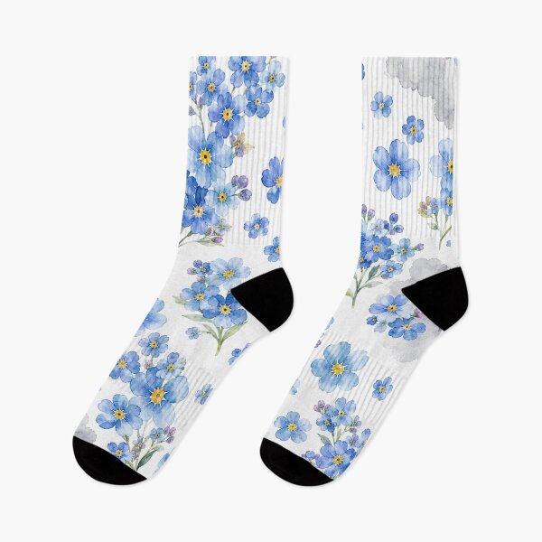 Item preview, Blue Forget Me Not Watercolor Floral Pattern designed and sold by Owcomm.