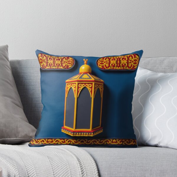 Item preview, Inspiración de la Sagrada Meca (V.1) – Arte de la Kaaba con linternas doradas y azul real designed and sold by D-Islamic.