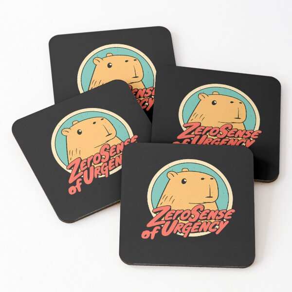 Item preview, Zero Sense Of Urgency Chill Capybara | Retro Distressed Vintage Meme Art designed and sold by kuwagatamushi.
