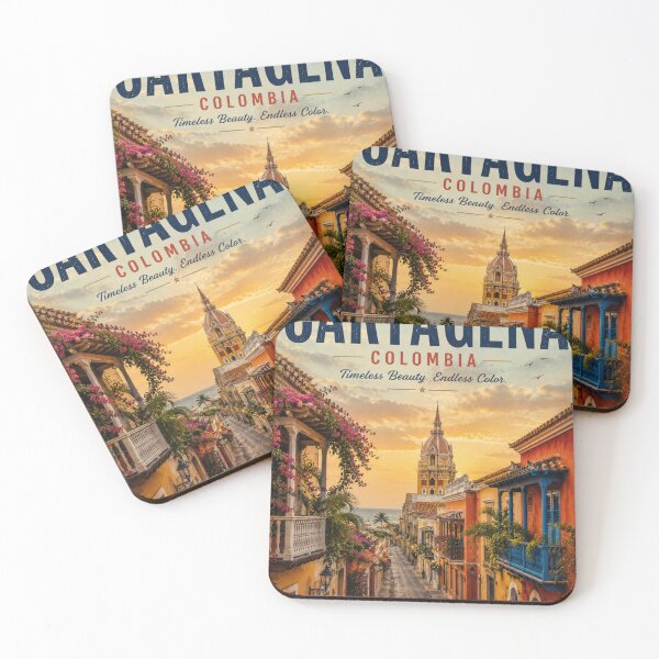 Item preview, Cartagena Colombia Vintage Travel Poster – Where History Meets the Caribbean designed and sold by ElartedeNoel.