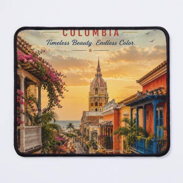 Item preview, Cartagena Colombia Vintage Travel Poster – Where History Meets the Caribbean designed and sold by ElartedeNoel.
