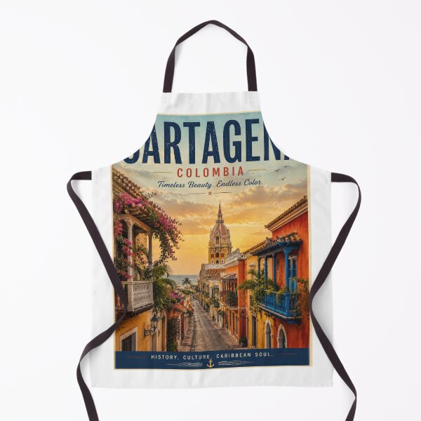 Item preview, Cartagena Colombia Vintage Travel Poster – Where History Meets the Caribbean designed and sold by ElartedeNoel.