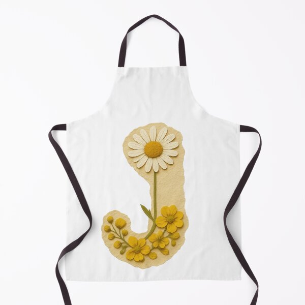 Item preview, Vintage Daisy and Yellow Floral Letter J designed and sold by ITCHAWAWAA.