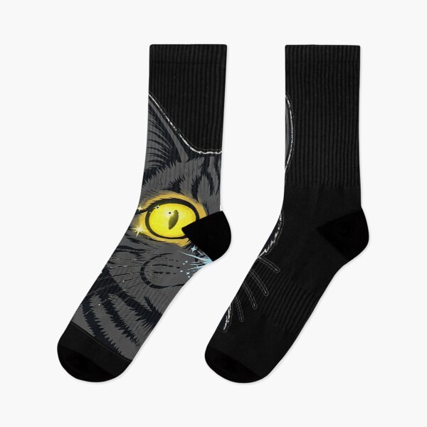 Item preview, Cute Gray Tabby Cat With Bright Yellow Eyes designed and sold by CMWorkshop.
