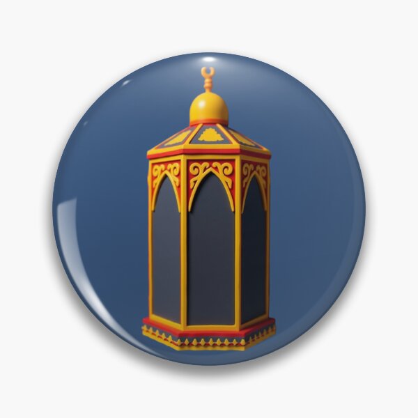Item preview, Sacred Makkah Inspiration (V.2) – Kaaba Gold and Royal Blue Lantern Art designed and sold by D-Islamic.