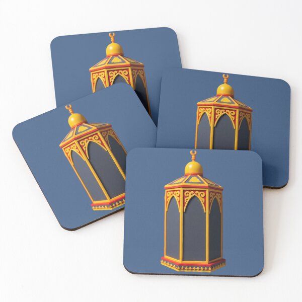 Item preview, Sacred Makkah Inspiration (V.2) – Kaaba Gold and Royal Blue Lantern Art designed and sold by D-Islamic.