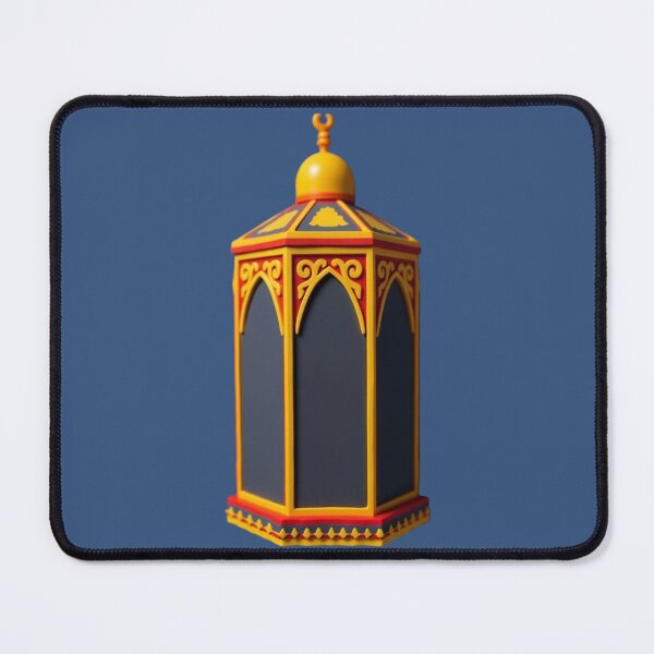 Item preview, Sacred Makkah Inspiration (V.2) – Kaaba Gold and Royal Blue Lantern Art designed and sold by D-Islamic.